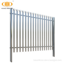 Euro style galvanized metal high security palisade fencing